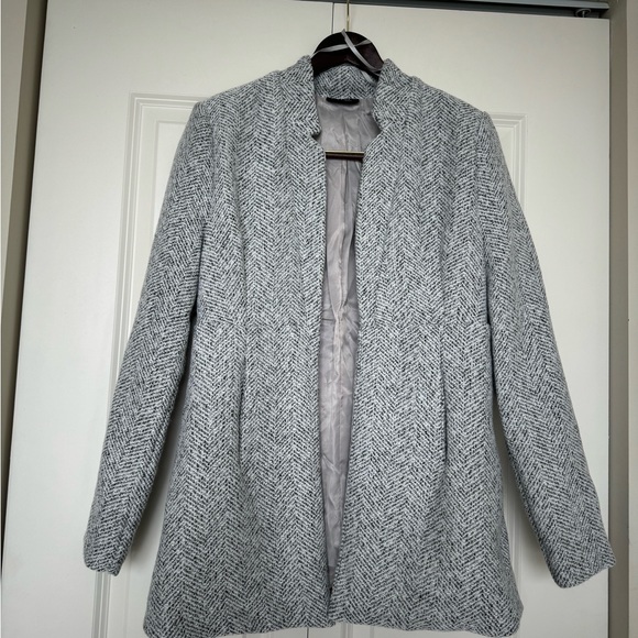 VICI Herringbone Heather Grey Pocketed Coat XS - Picture 9 of 11